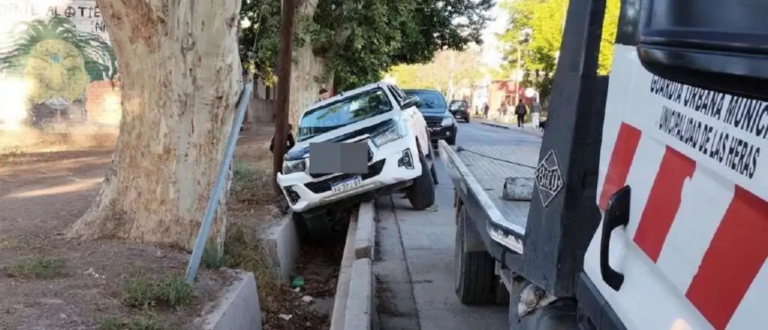 Manejaba totalmente ebrio y terminó en una acequia en Las Heras