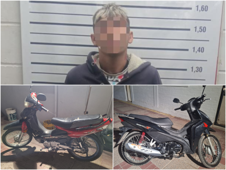 Andaban en motos robadas, escaparon de la policía pero fueron capturados tras una persecución