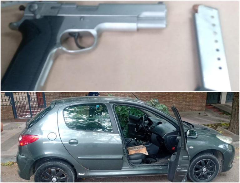 Pelea, escape a toda velocidad y secuestro de una pistola en Las Heras
