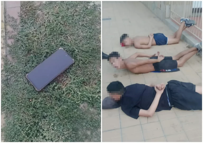 Vecinos atraparon a tres adolescentes que le robaron a una chica en la Sexta Sección
