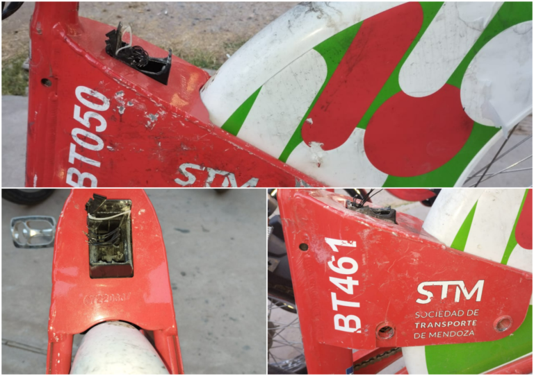 Robaron bicicletas de BiciTran, las dañaron y dejaron abandonadas en Las Heras