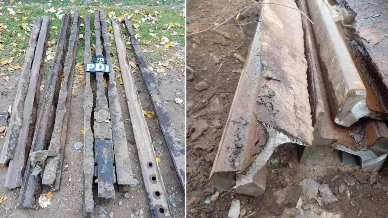 Recuperaron 18 toneladas de rieles de tren que habían sido robados en Guaymallén