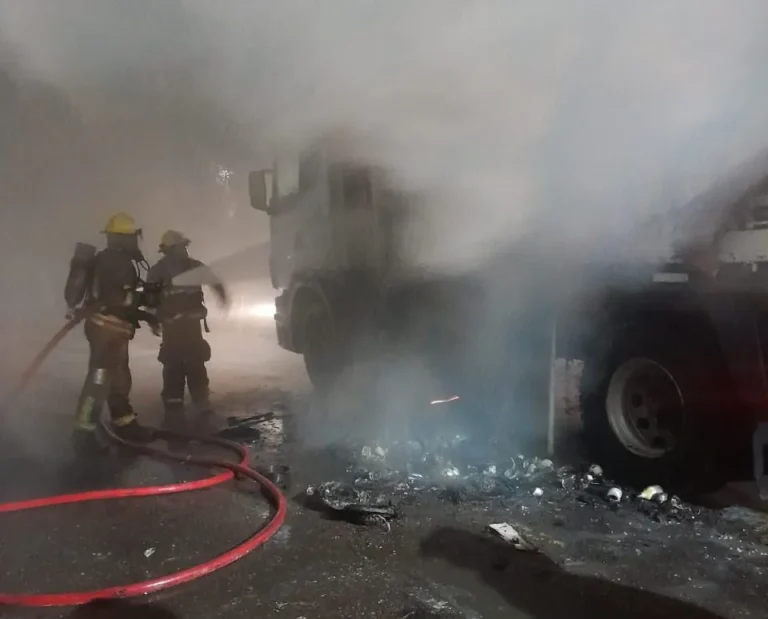 Cámara testigo: se incendió un camión en Acceso Este