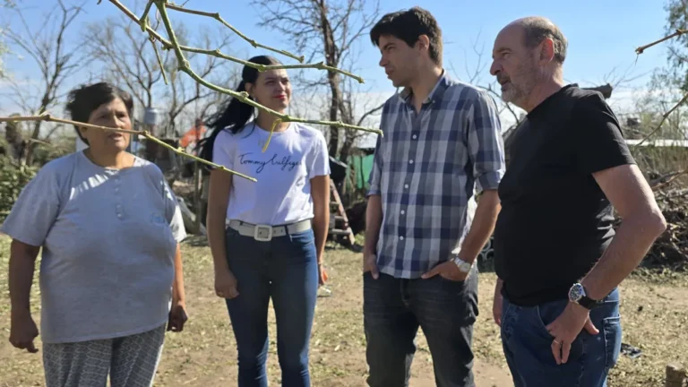 Vargas Arizu y Destéfanis recorrieron fincas afectadas por granizo: ya se pueden hacer las denuncias