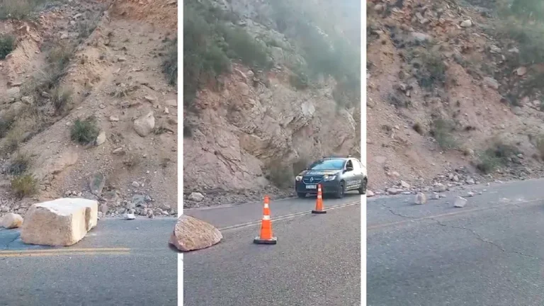 Desprendimiento de rocas en Cacheuta: Vialidad solicita máxima precaución a los conductores