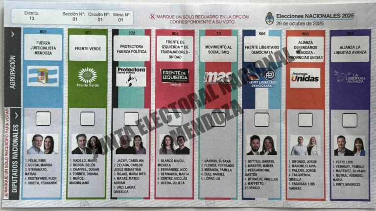 Los detalles de la boleta única que se aprobó para las elecciones en Mendoza