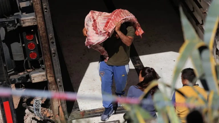 Bromatología determinó que la carne del camión volcado en el Acceso Este ya no es apta para consumo