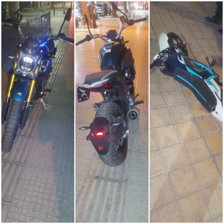 Quisieron 4 robar motos en el Centro, pero las abandonaron frente al Correo: solo se llevaron una